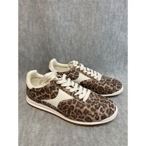 Womens Skyler Leopard‎ Print Sneakers 8-1/2 Shoes Animal Print Fashion Sneakers
